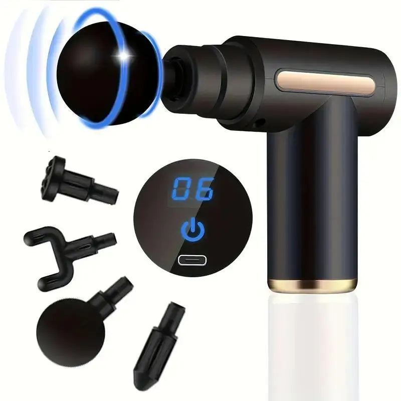 Portable Fascia Gun Vibration Massage Gun For Body Neck Back Deep Muscle Relaxation Fitness Slimming One Head luvshop24