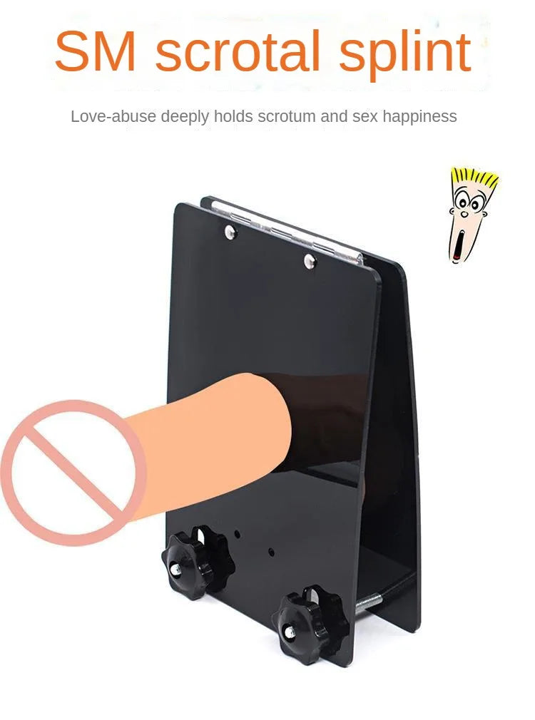 Male Ball Crusher Cock Rings Cage Thicken Penis Testicle Crusher Erotic Toys For Adults Men Bondage Ballstretcher luvshop24