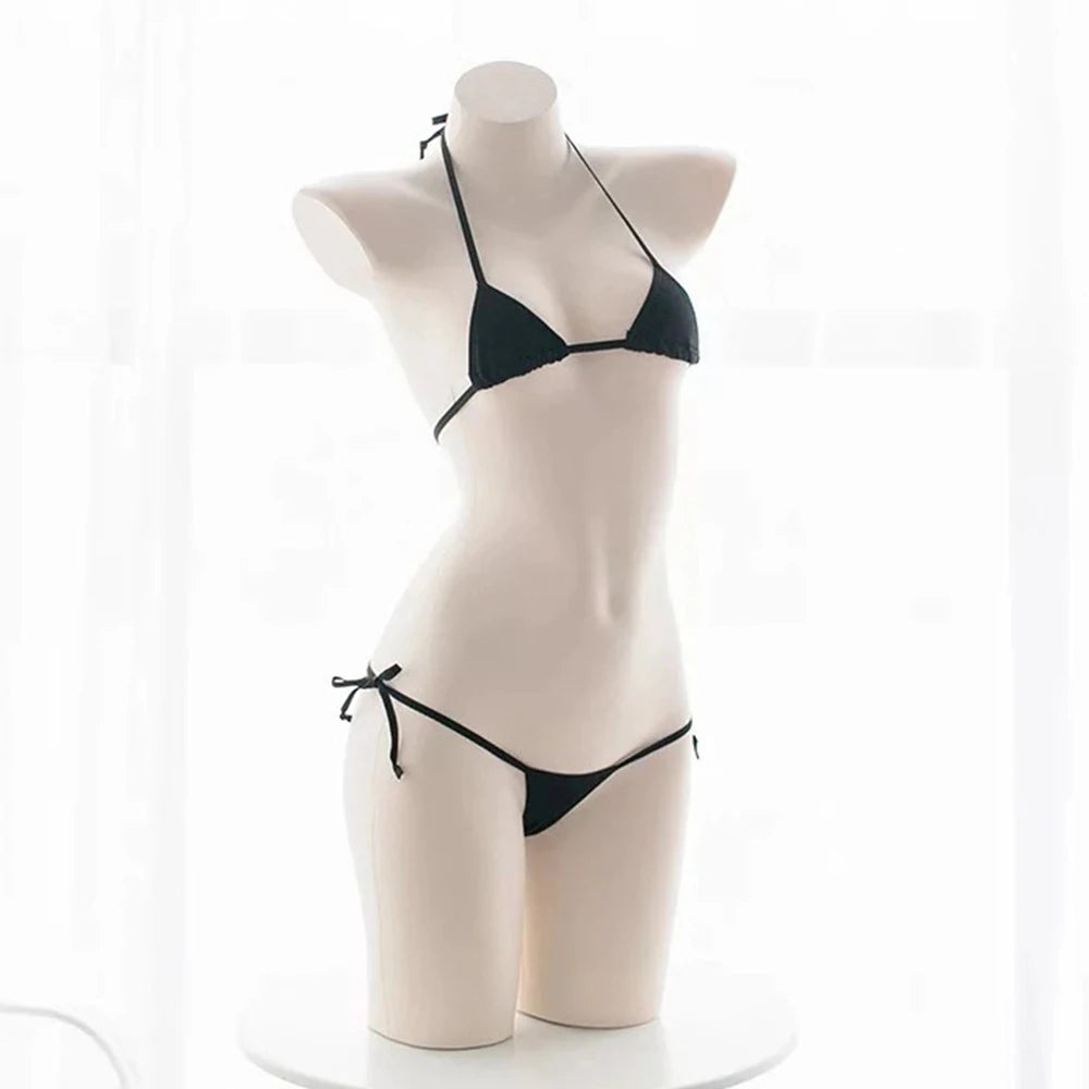2PC Women Mini Bikini Sexy-Lingerie Pajamas Strappy Underwear Briefs Bra Sets Swimsuit Female Bathers Bandage Bathing Suit luvshop24
