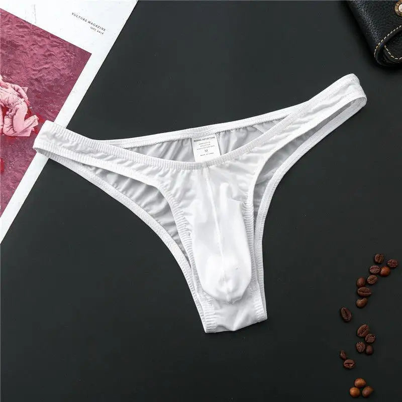 Sexy Men Briefs Silky Penis Mix-Colors Bikini Pouch Panties Underwear Sissy Mens G Strings Thongs Sexy Gays Men Underwear luvshop24