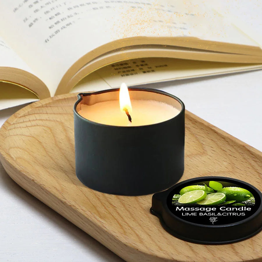 Massage essential oil candle, Soothing and Relaxing Muscles Massage Oil for Massage Ideal Body Oil for Skin Moisturizing luvshop24