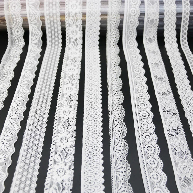(5 meters/lot) white elastic lace Fabric underwear stretch laces Trim DIY Crafts Sewing luvshop24