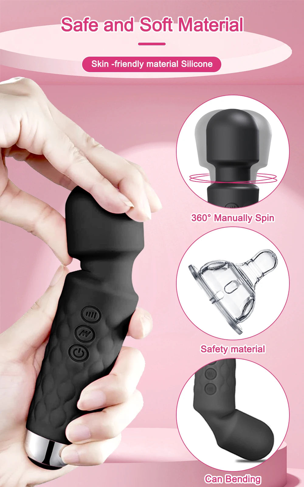 G spot Clitoris Stimulator Vibrator Adult Supplies for Women Powerful 20 Modes Clit Massager Female AV Magic-Wand Erotic Toys luvshop24