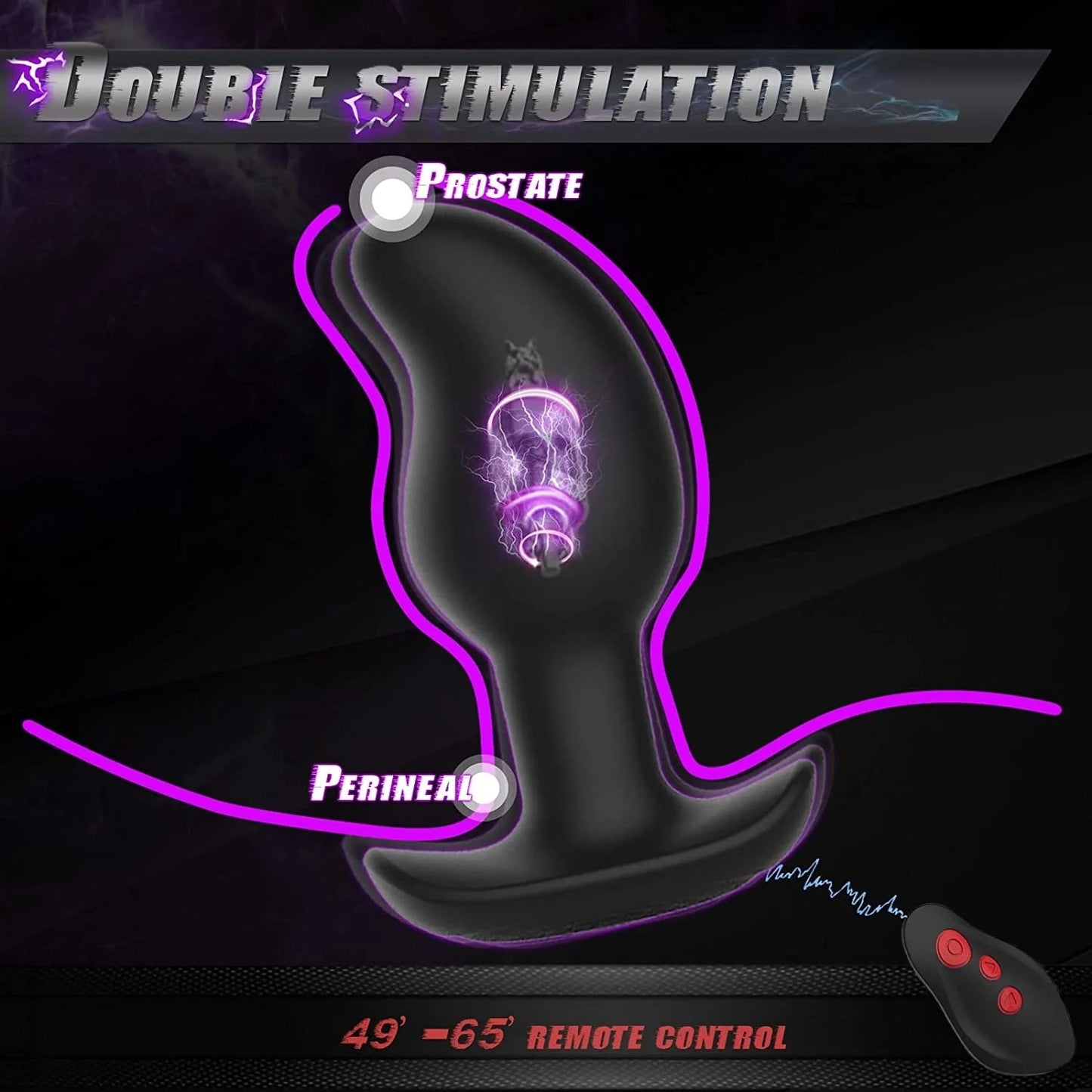 Electric Shock Vibration Vibrator Penetration Prostate Massager Stimulator Stimulation Docking Anal Plug Male Sex Toy For Man luvshop24