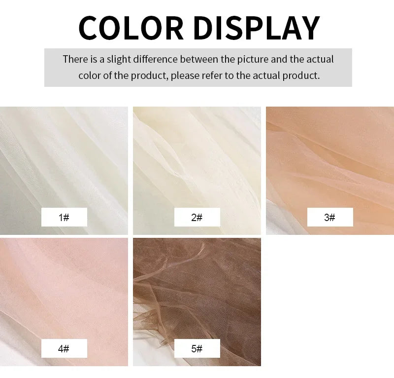 0.5/2/5m Low Stretch Corsetry Fabric Premium Strong Net Soft Nude Tulle for Corset,Power Mesh,DIY Women Dress,Bridal Veil Sewing luvshop24