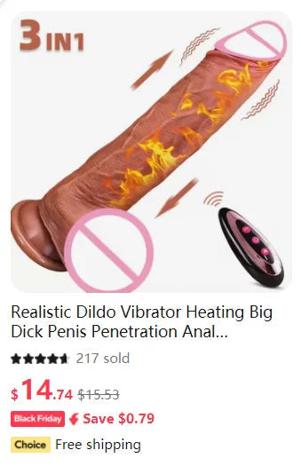 Realistic Dildo Telescopic Vibrator Penis Double Penetration Anal Vagina Masturbation Fake Dick Sex Machine Sex Toys for Women luvshop24