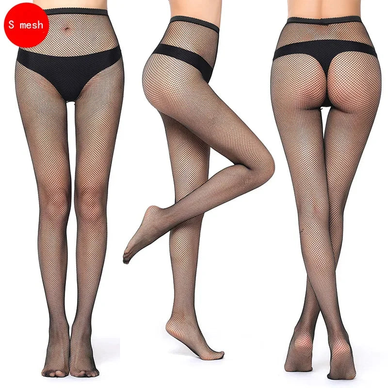 Hollow Out Sexy Pantyhose Black Women Fashion Tights Fishnet Stockings Club Party Hosiery Female Lingerie Girls Thigh Mesh Sock luvshop24