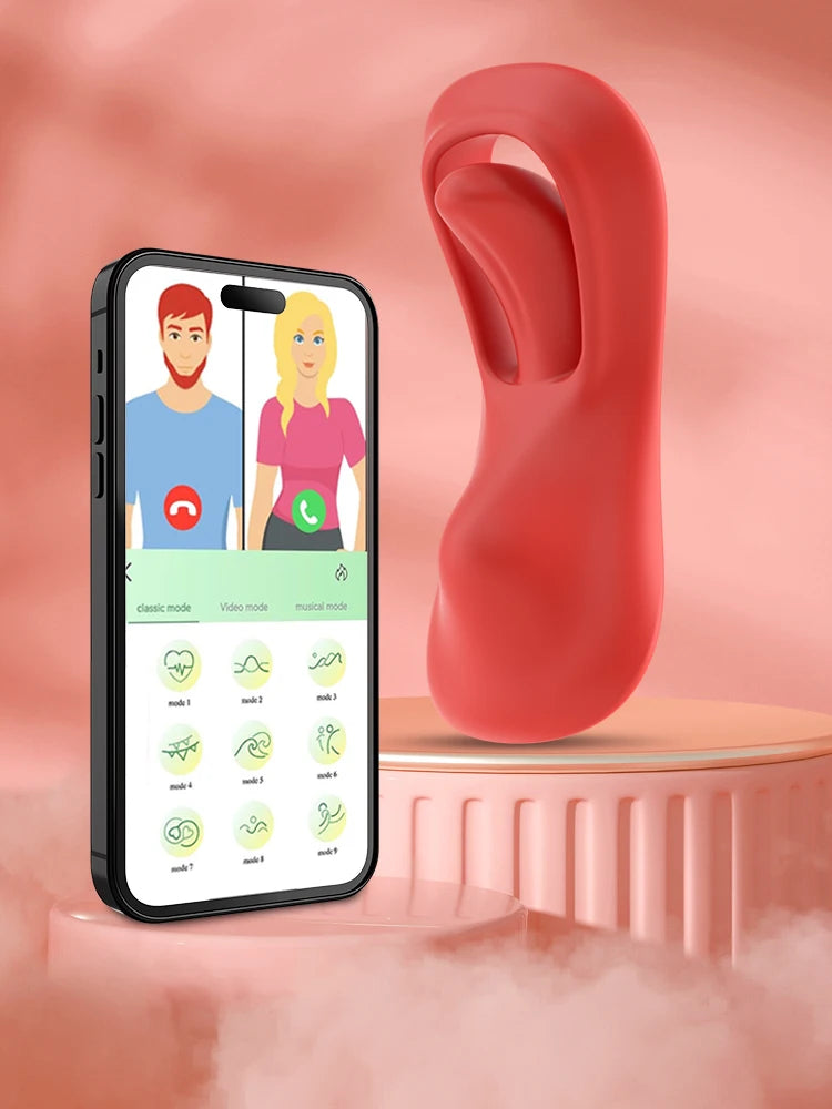 Wearable APP Controlling Tongue Vibrator 9 Vibration Panties Clitoral Double Stimulation Massager Penetration Female Adult Toys luvshop24