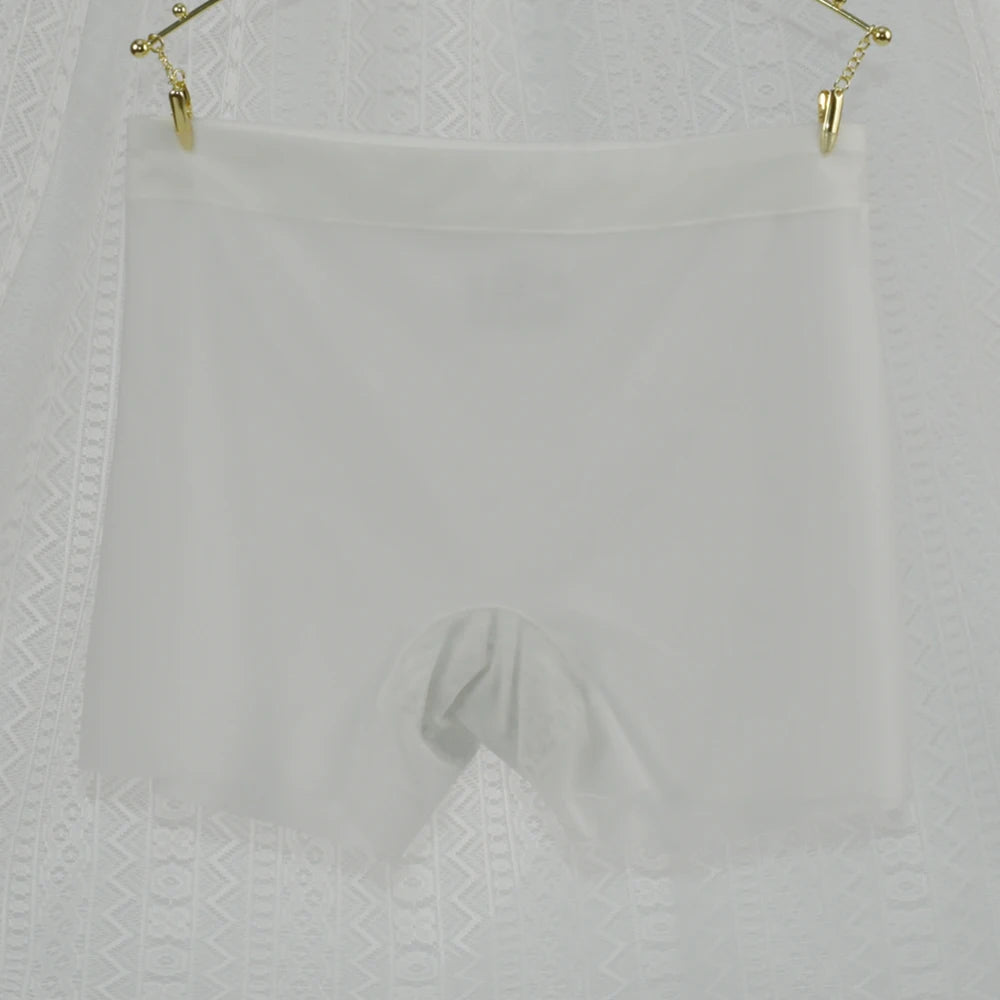 1pc Summer Ice Silk Ultra-thin Boxer Underwear Women Seamless High Waist Panties Plus Size Quick Dry Female Safety Short Pants luvshop24