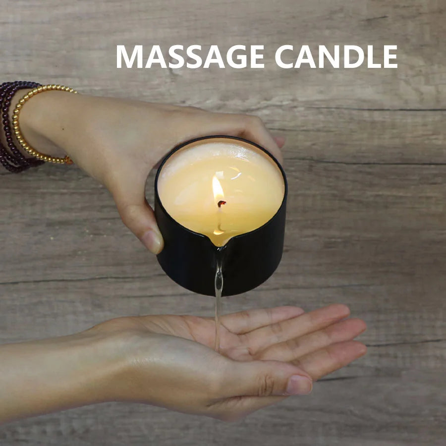 Massage essential oil candle, Soothing and Relaxing Muscles Massage Oil for Massage Ideal Body Oil for Skin Moisturizing luvshop24