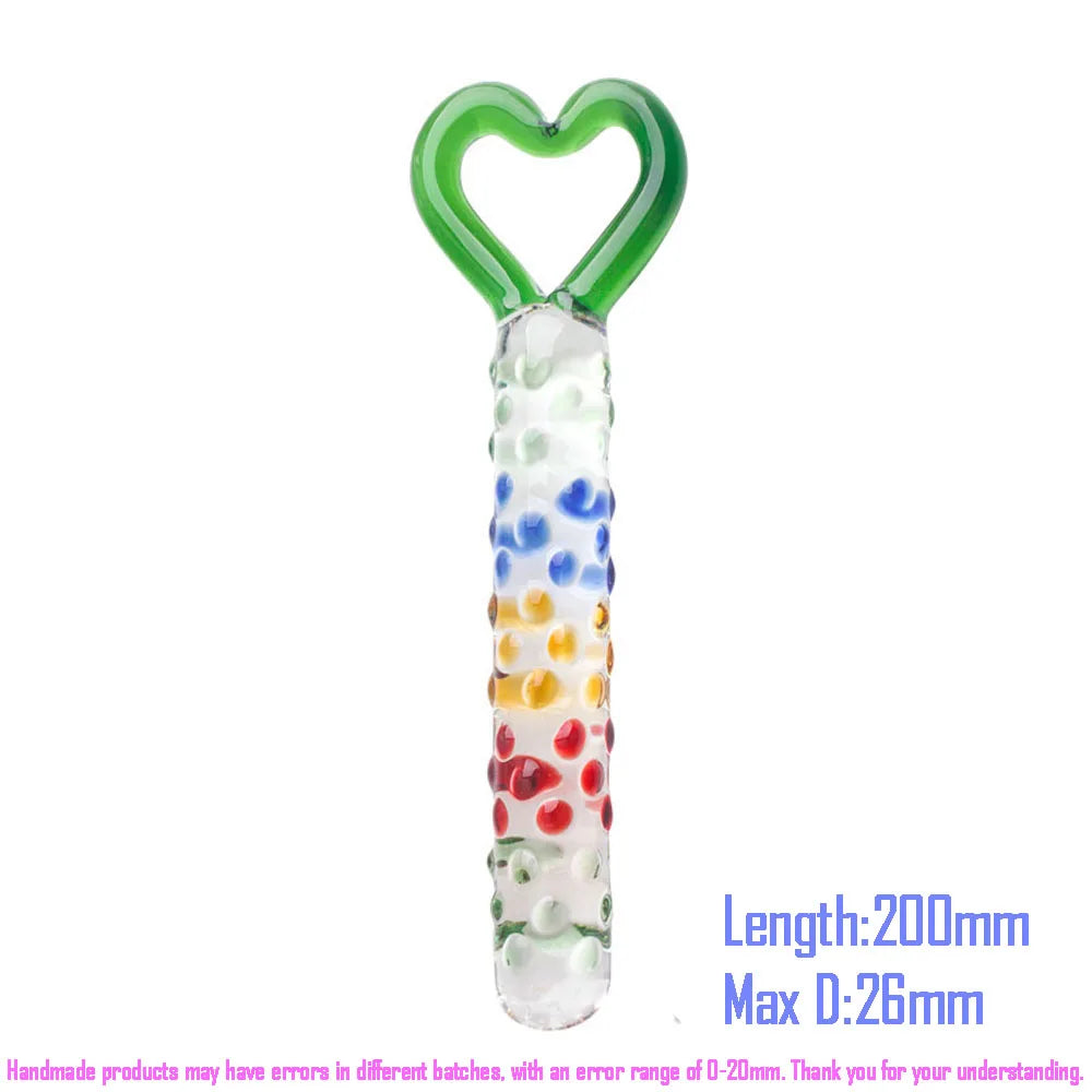 Pyrex Glass Dildo 195x33mm Fake Penis Crystal Anal Beads Butt Plug Prostate Massager G Spot Female Masturbation Toys luvshop24