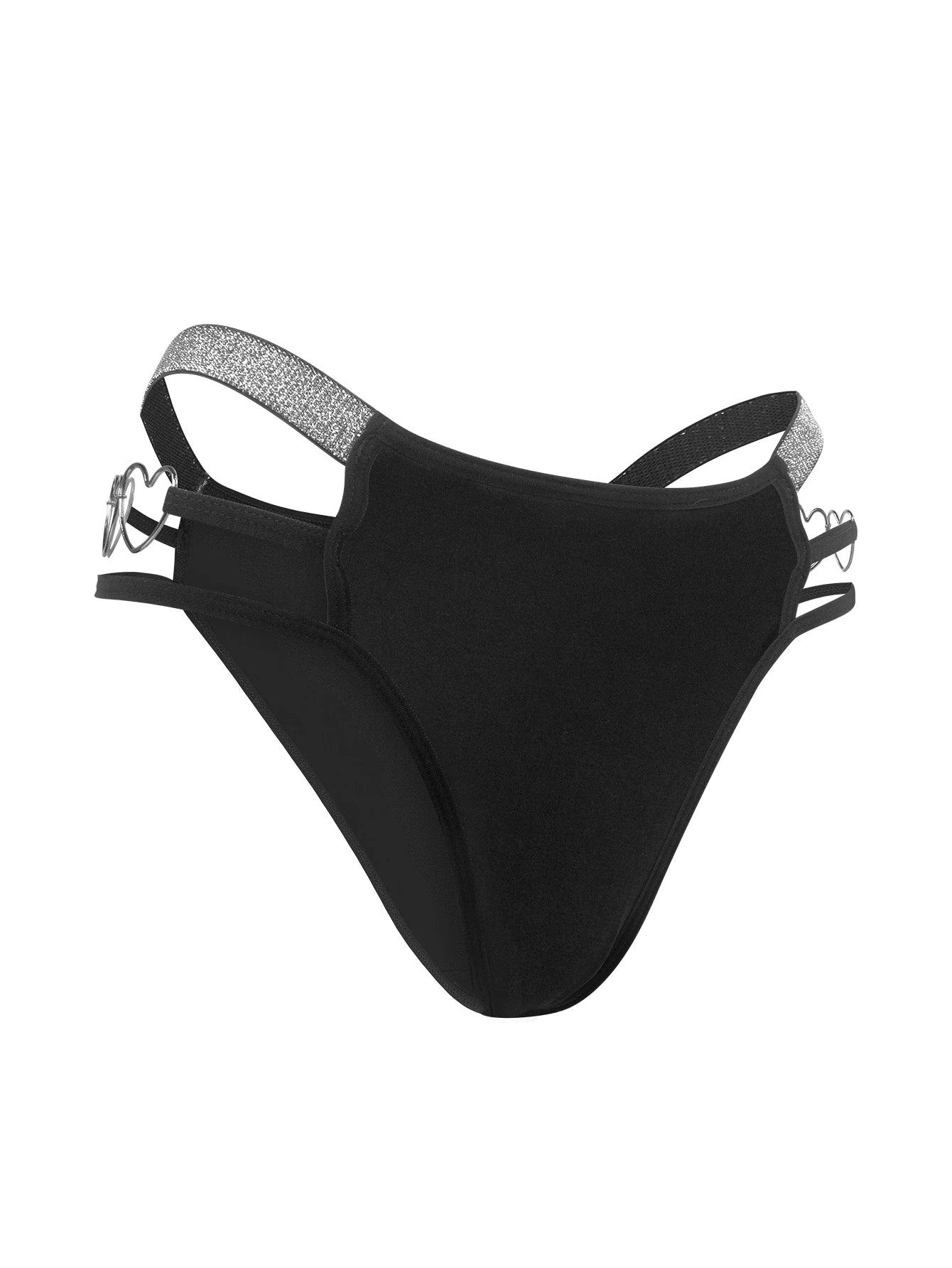 1pcs Low Rise Sexy Women Panties Hollow Out Heart Decor Lady Briefs Breathable Shiny Charming Female Underpants Erotic Underwear luvshop24