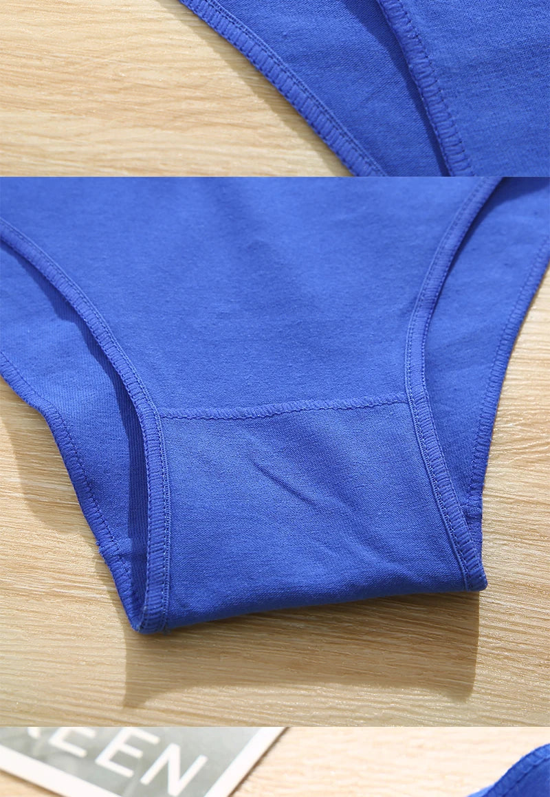 FINETOO 5PCS/Set M-XXL Panties Women Cotton Lingerie Woman Underwear Sexy Femme Underwear Girls Underpant Panty 7 Solid Colors luvshop24