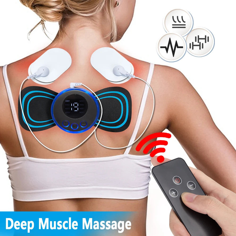 Neck Massager EMS Muscle Stimulator Electric Cervical Massage Patch Low Frequency Pulse Massage Pads Pain Relief Relaxation Tool luvshop24