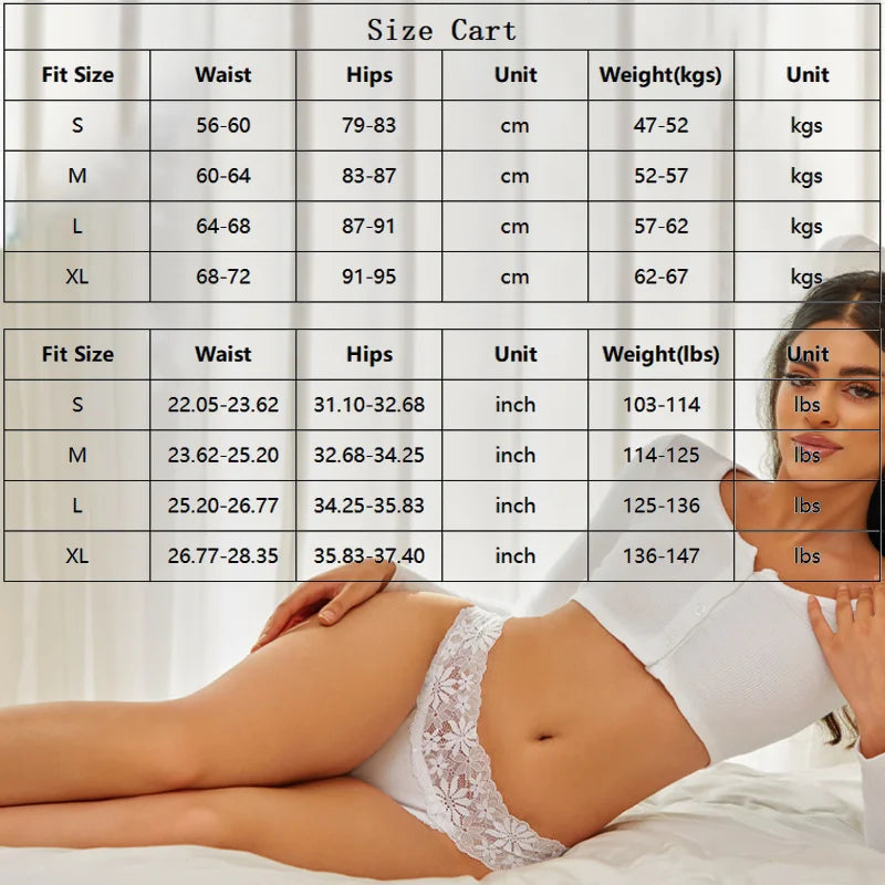 Lace Panties Women Cotton Briefs Female Comfortable Underwear 4PCS/Set Elstice Solid Color Panties Female Low Rise Sexy Lingerie luvshop24
