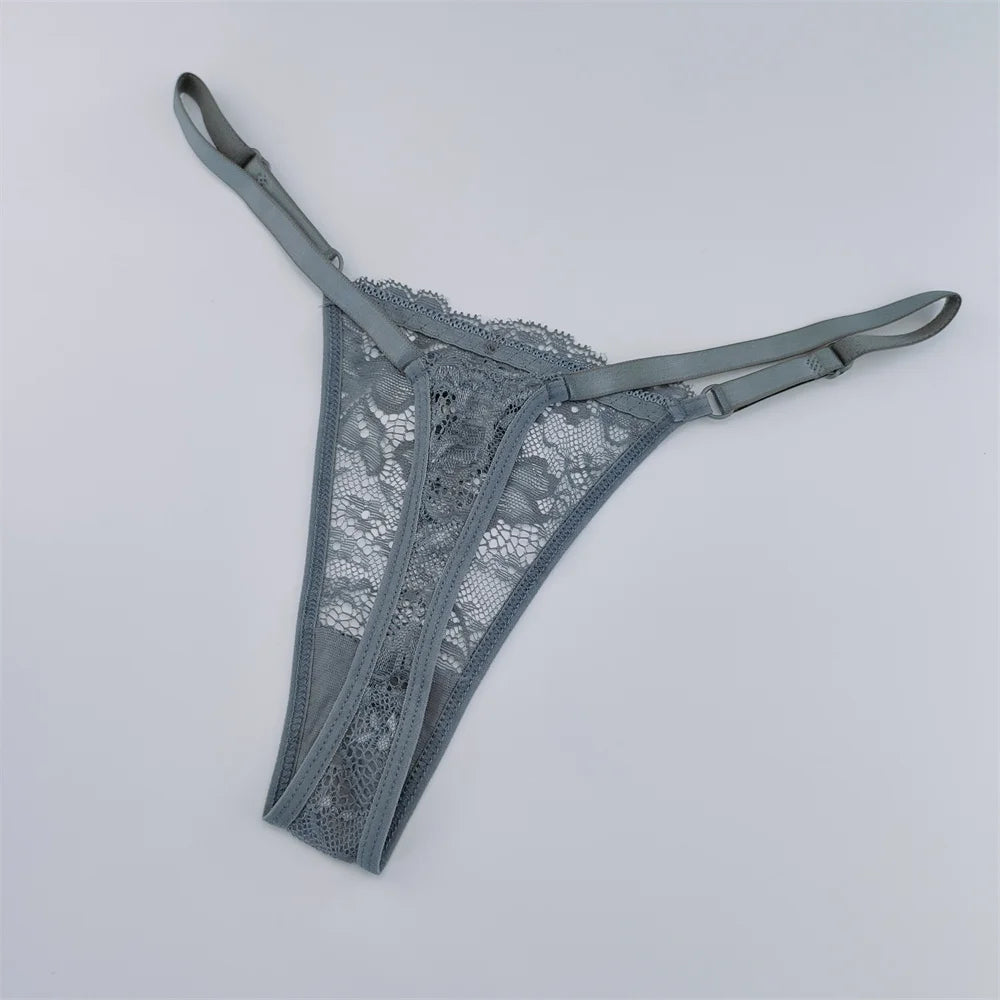 3Pcs Lace Thongs Women Lace Low Waist Panties Sexy Transparent Underwear Fashion Breathable G-string Ladies Intimates Lingerie luvshop24