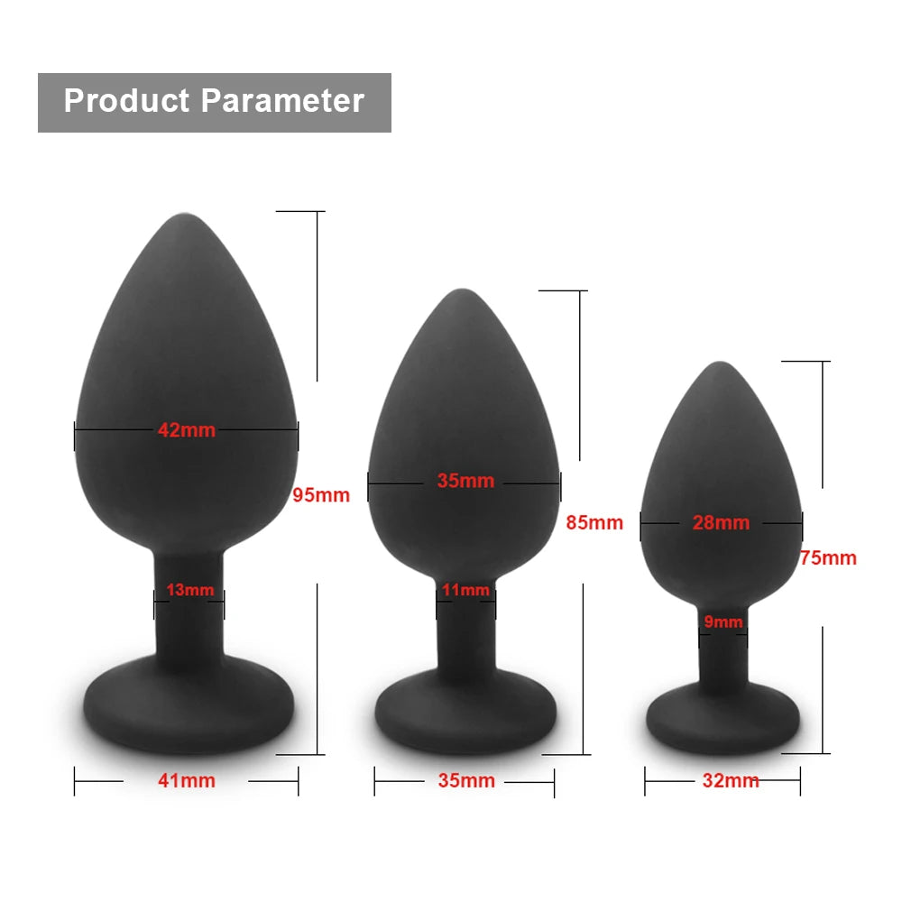 4pcs Soft Silicone Anal Plug Mini Erotic Bullet Vibrator Butt Plug Sex Toy for Men Women Gay Couples Anal Stimulator luvshop24