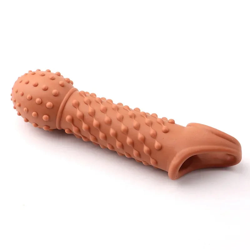Reusable Condom for Sexual Pleasure Hard Rough Big Condom Penis Sleeve Extender for Men Delay Ejaculation luvshop24