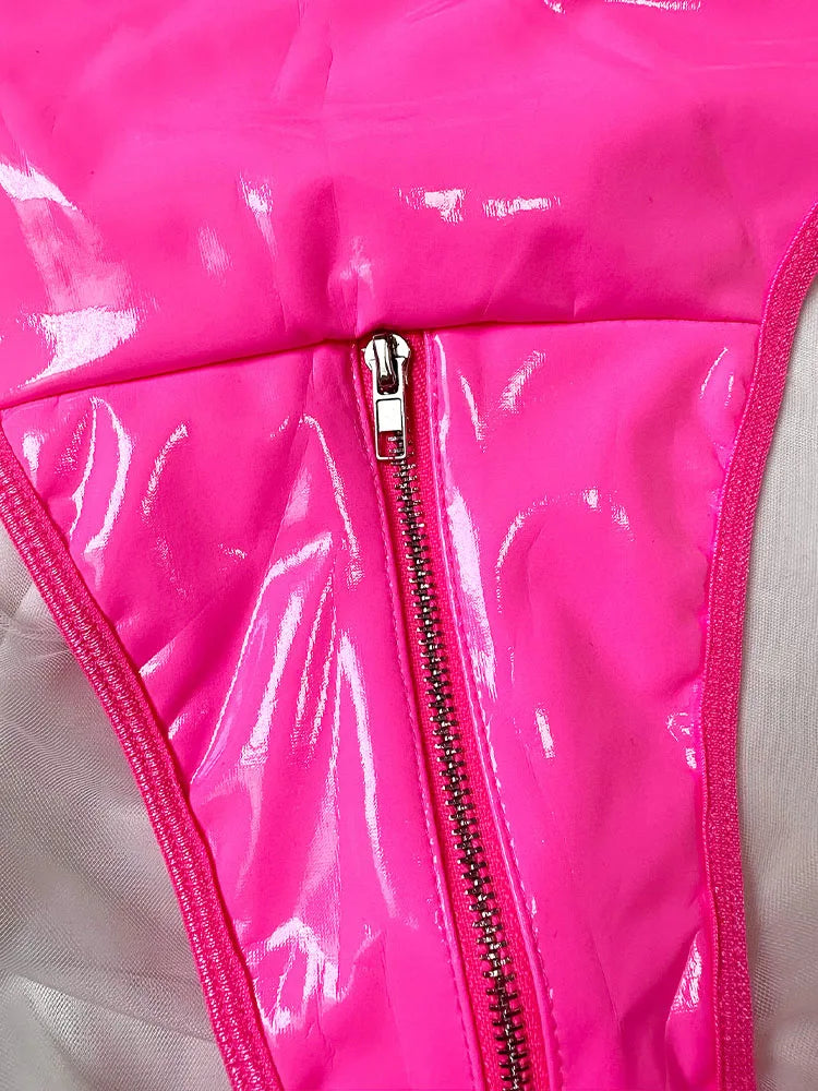 Metal Buckle Underwear Bodysuit Leather Motorcycle Sexy OnePiece Porn Bodycon Uncensored Women Lingerie Erotic Backless Jumpsuit luvshop24