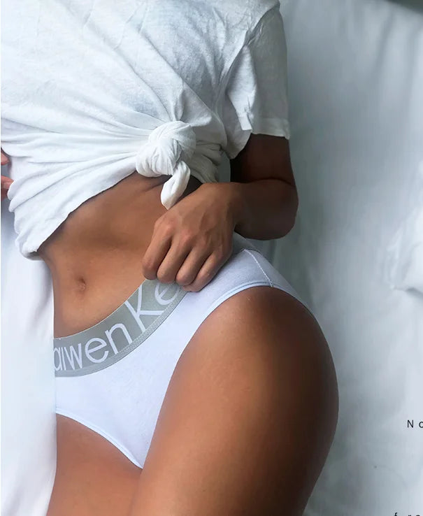 Ladies Breathable Cotton Knickers Elastic Silver Edged Belt Women's Underpants Sexy Wrap Buttocks Panties Seamless Girls Briefs luvshop24