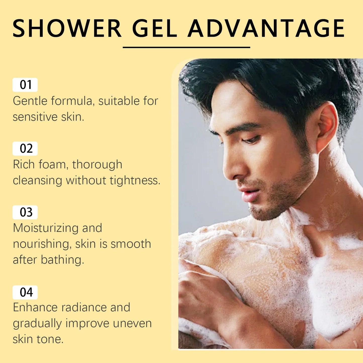 Roxelis Men Shower Wash Pheromone Perfume Shower Gel 100ml Pheromone Shower Gel Aloe Shower Gel Unisex Long-Lasting Freshness luvshop24