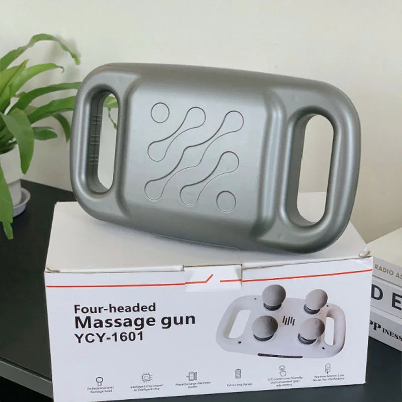 Handheld wireless muscle massager, back, leg, neck relaxation massager Multi-functional 4-head massage tool luvshop24