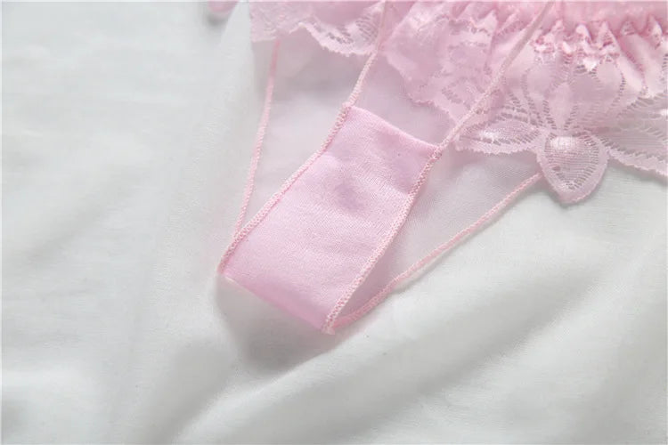 Lace Sexy Thongs Transparent Women's Underwear Cotton Crotch Hollow Out Traceless Panties Seamless Low Waist Seamless Briefs luvshop24