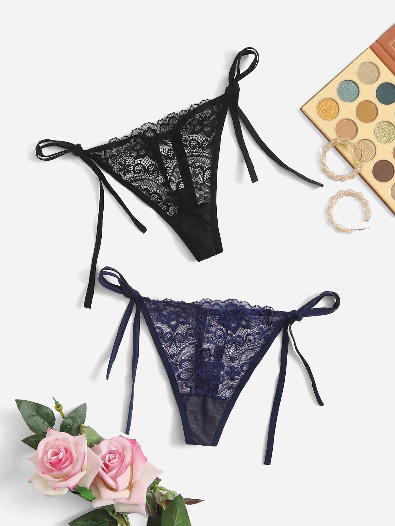 2pcs Low Waist Lace Thong For Women Sexy Panties Comfortable Underwear Female Underpants Lingerie C847 luvshop24