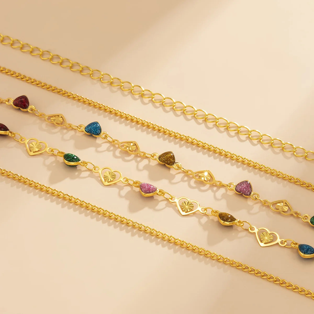 Summer Accessories Versatile Colorful Oil Drop Beads Chain Body Chain Bohemian Geometric Love Waist Chain Body Chains for Woman luvshop24