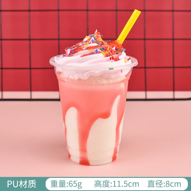 1pc/lot Simulation Ice Cream Cone Dessert Ice Cream Milk Tea Shop Decoration Fake Fruit Ice Cream Props Decoration Model DIY luvshop24