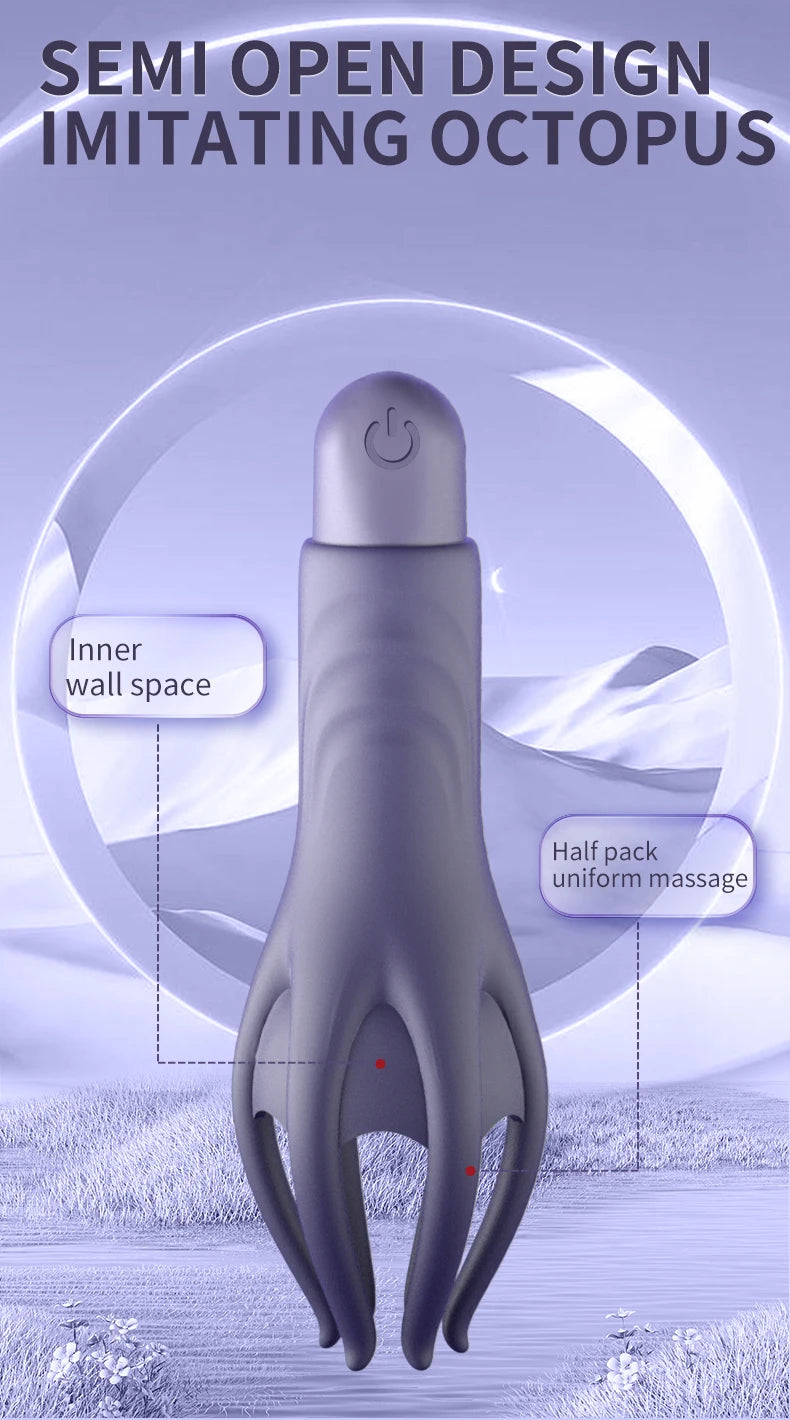 Powerful Vibrating Glans Trainer for Men Masturbator Penis G Spot Soft Fingertip Prolong Endurance Massage Vibrator Erotic Toys luvshop24
