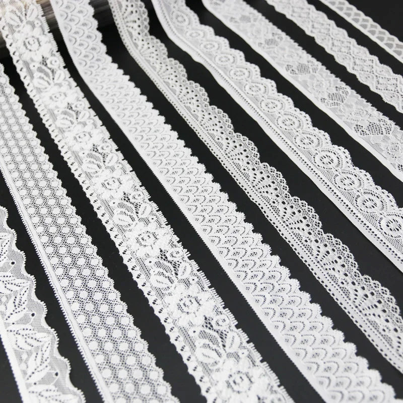 (5 meters/lot) white elastic lace Fabric underwear stretch laces Trim DIY Crafts Sewing luvshop24