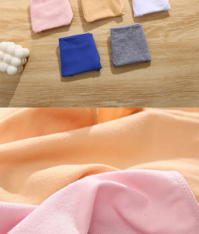 FINETOO 5PCS/Set M-XXL Panties Women Cotton Lingerie Woman Underwear Sexy Femme Underwear Girls Underpant Panty 7 Solid Colors luvshop24