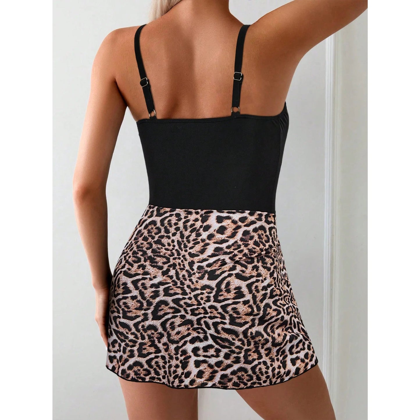 2025 New Women's Printed One-Piece Dress-Style Swimsuit - Flattering Slimming Tummy Control Swimwear for Beach luvshop24