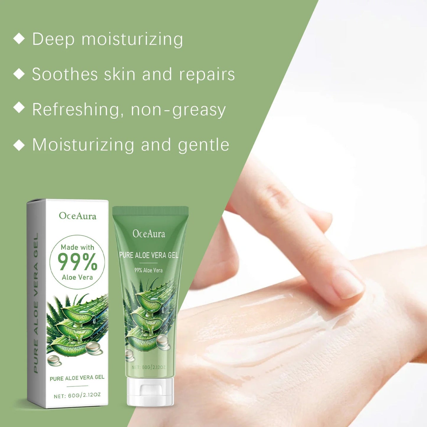 Aloe Vera Gel Pore Shrinking Oil Control Ance Remover Moisturizing Brighten Anti-Aging Facial Essence Beauty Skin Care Products luvshop24