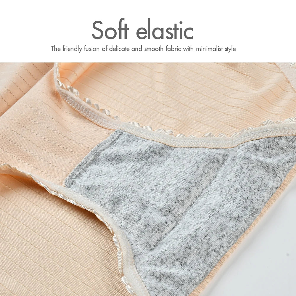 8pcs/lot Women Panties Milk Silk Girls Plus Size Underwear High Waist Briefs Breathable Solid Color Female Lingerie 38-100KG luvshop24