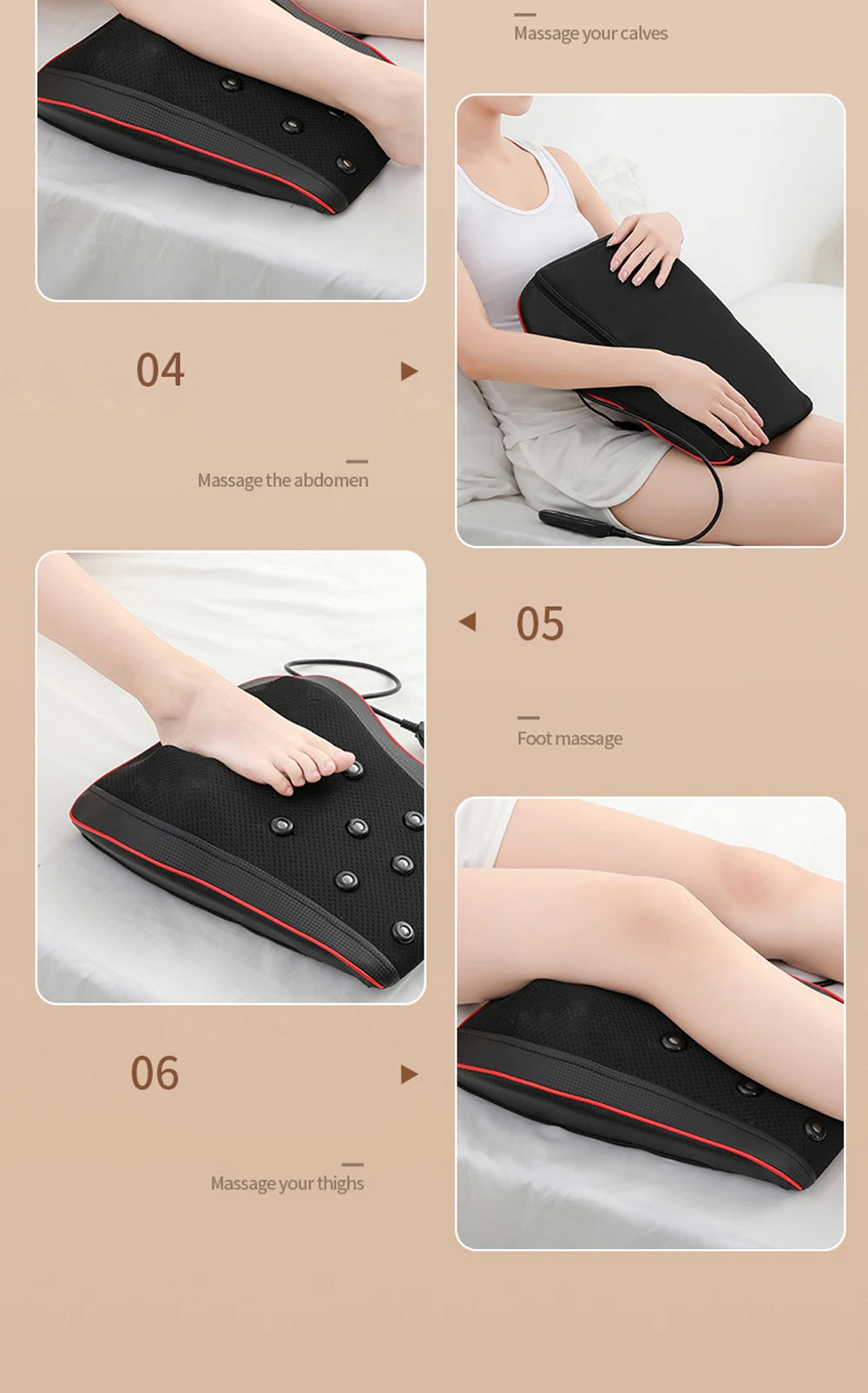 Portable Massager, Waist Massager, Full-body Muscle Relaxer, Car-portable Backrest Vibration Comfort Massager luvshop24