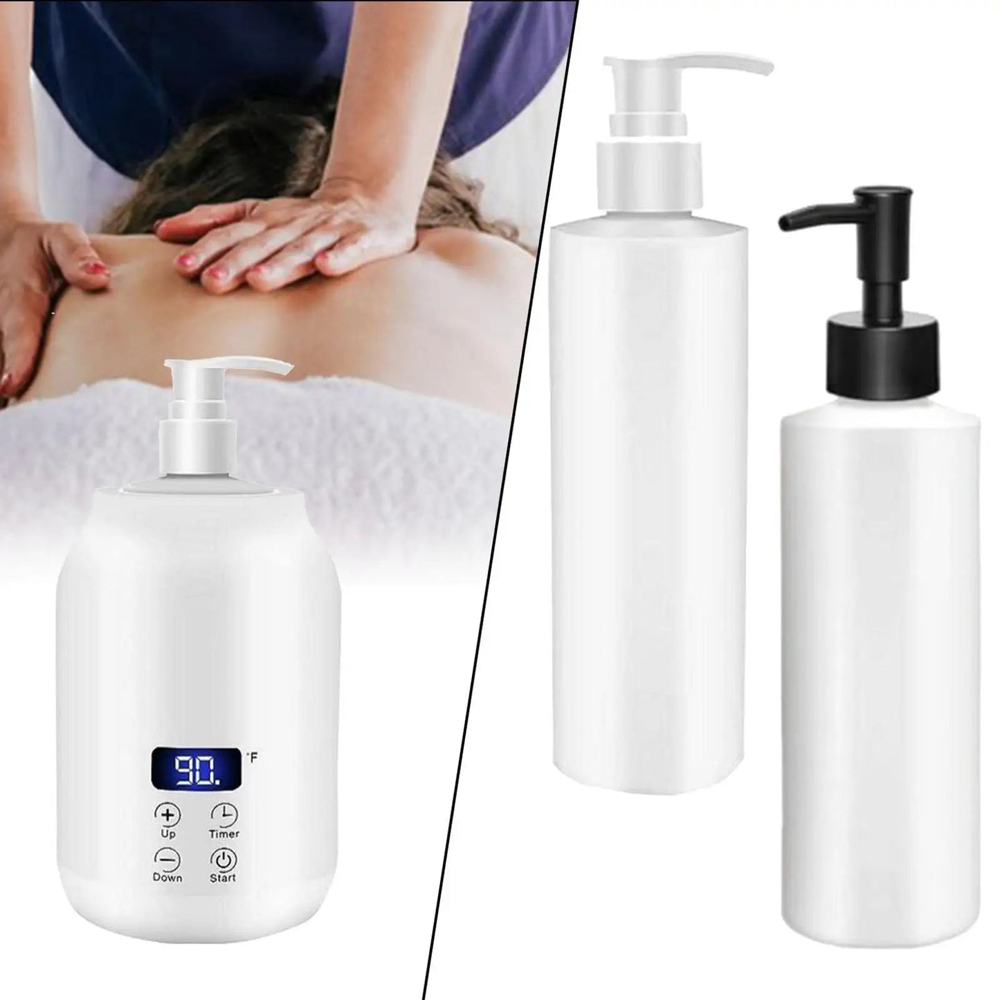 Massage Oil Bottle Multipurpose for Salon SPA for Cream Lotion Massage Tools Professional Portable Oil Bottle Warmer Accessory luvshop24