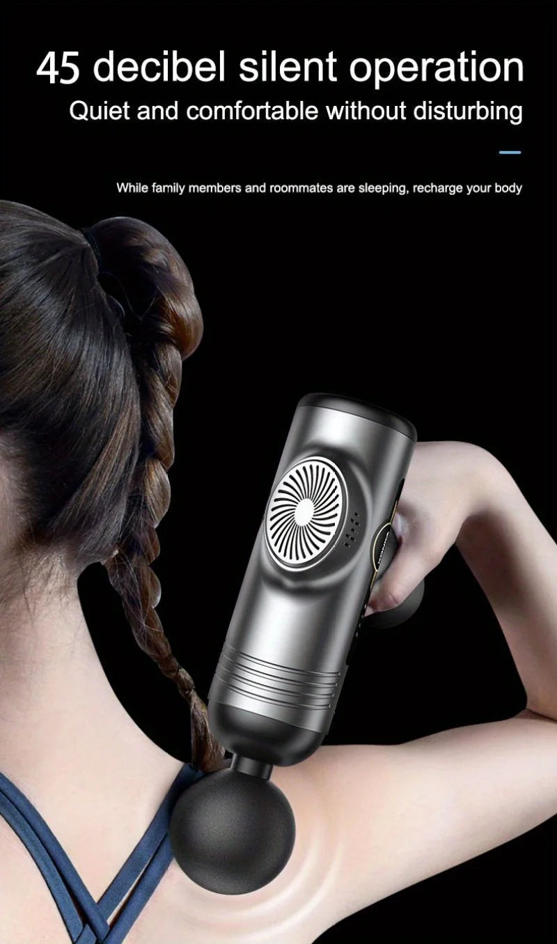 Portable Fascia Gun Vibration Massage Gun For Body Neck Back Deep Muscle Relaxation Fitness Slimming One Head luvshop24