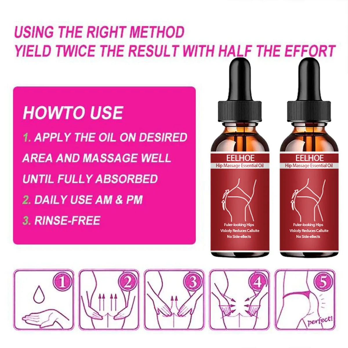Hip massage moisturizing essential oil luvshop24