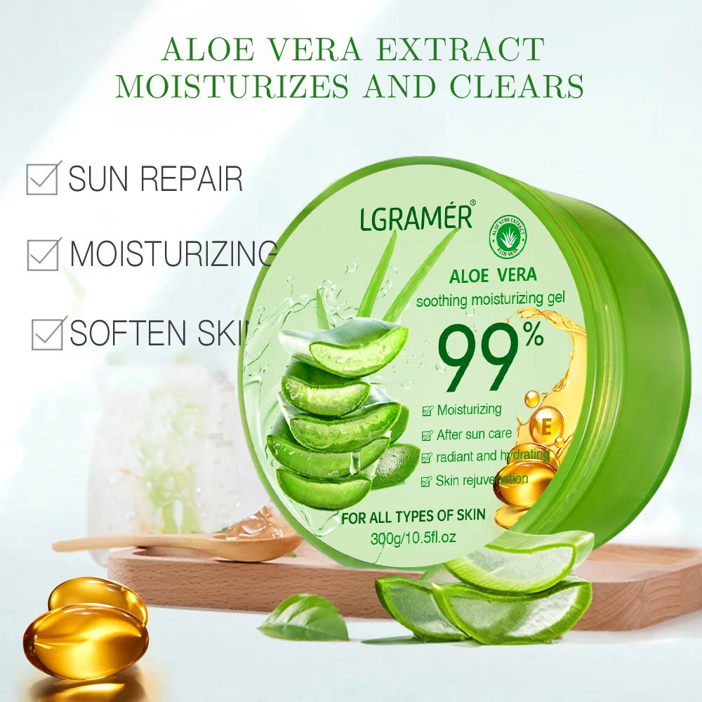 99% Aloe Vera Moisturizing Gel Refreshing Non Sticky Facial Facial Cream Wash Free Deep Nourishing Maintain Skin Face Care Skin luvshop24
