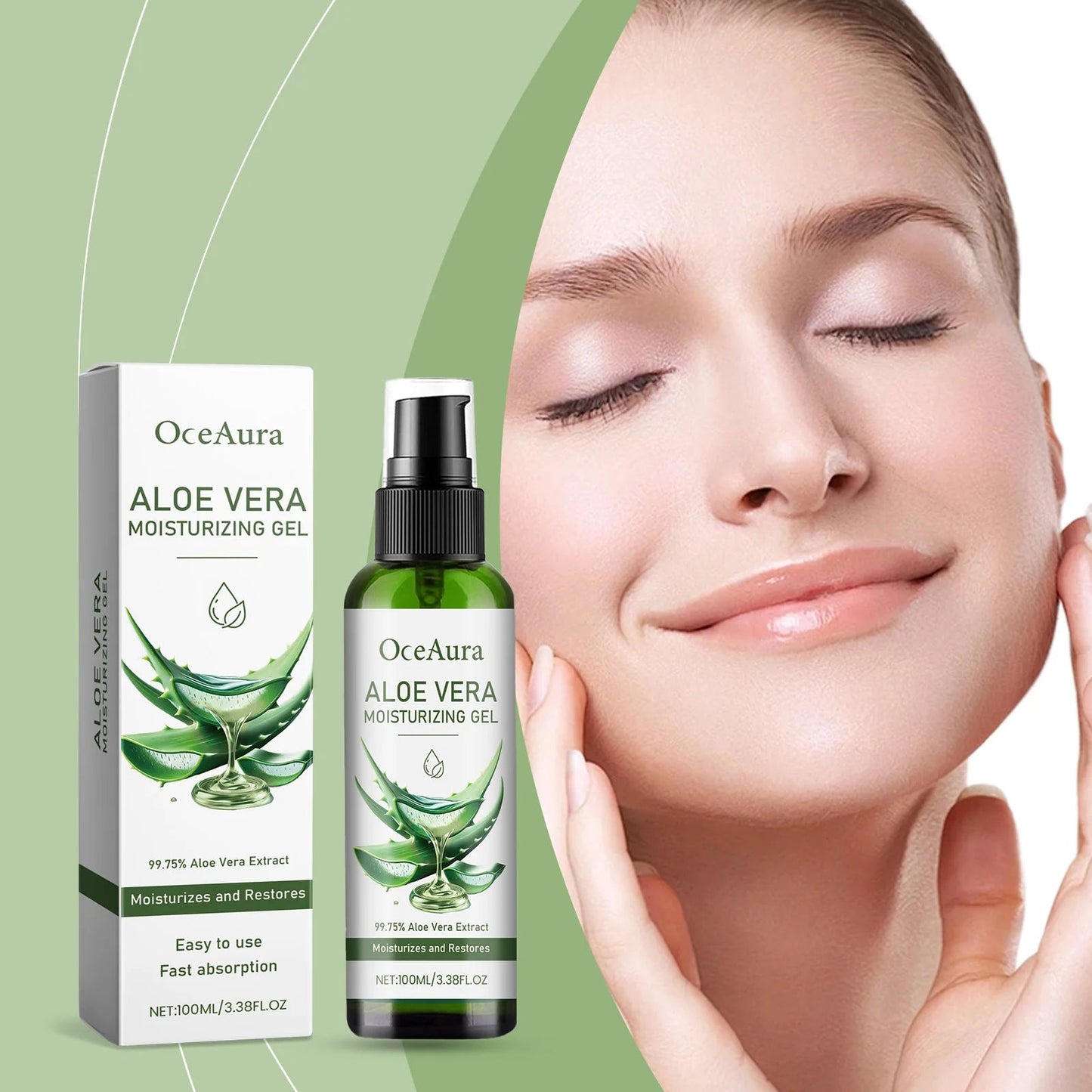 Aloe Vera Gel Pore Shrinking Oil Control Ance Remover Moisturizing Brighten Anti-Aging Facial Essence Beauty Skin Care Products luvshop24