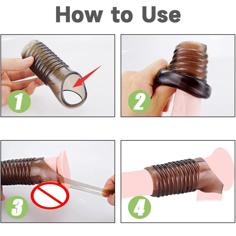 Cock rings for men reusable silicone penis enlarge sleeves delay ejaculation stronger erection stimulation sex toys for couple luvshop24