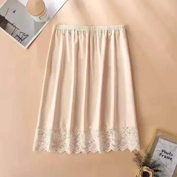 3 Lengths Basic Underskirt Modal Female Half Length Skirt Lace Slip Innerwear Short Skirt Women Half Slip Dress Petticoat luvshop24
