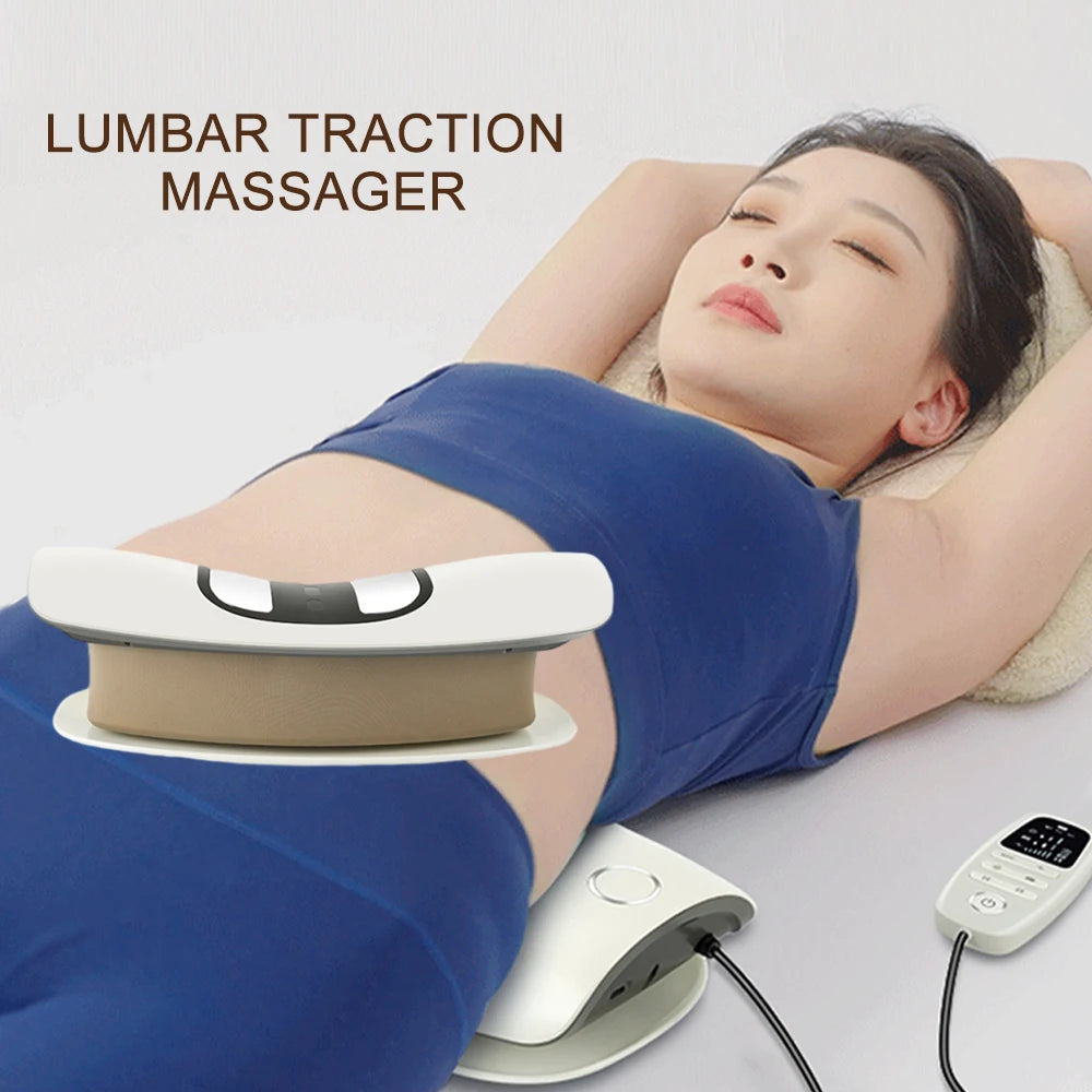 Electric Lumbar Traction Massager Adjustable Vibration Waist Massager Waist Spine Support Back Massage Machine Waist masajeador luvshop24