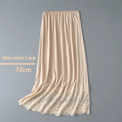 3 Lengths Basic Underskirt Modal Female Half Length Skirt Lace Slip Innerwear Short Skirt Women Half Slip Dress Petticoat luvshop24