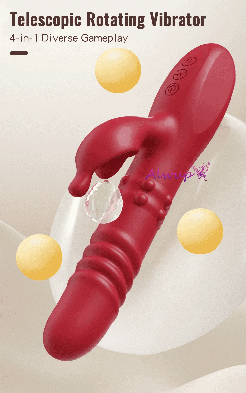 Rabbit Vibrator For Women Powerful G Spot Telescopic Rotating Clitoris Vagina Stimulator Female Masturbator For Adult Sexy Toys luvshop24