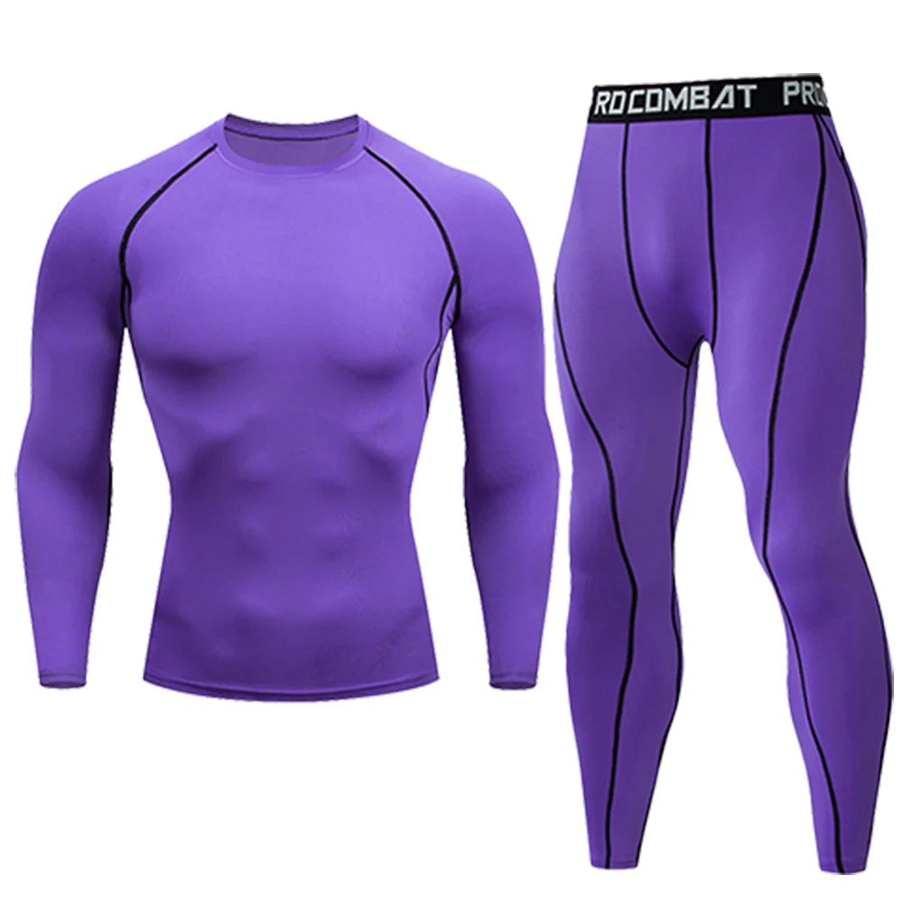 1pcs Men Long-sleeved Thermal Underwear Male Tight Fitting Fast Dry Elastic Fitness Suit Set Man Autumn Winter Sprots Wear luvshop24