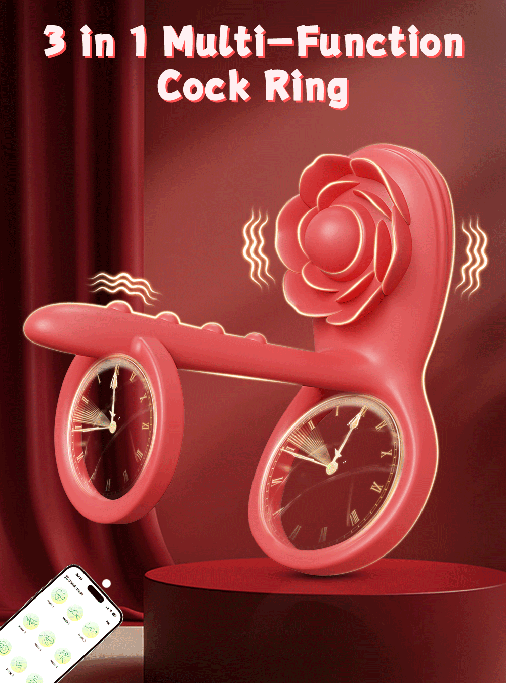 Cock Ring Vibrating Penis Ring Man Couple Lasting Ejaculation Delay Vibrator Prostate Semen Lock Ring Sexy Adult Erotic Toys luvshop24