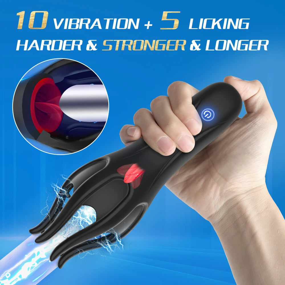 Glans Trainer for Men Powerful Vibrating Penis G Spot Masturbator Soft Fingertip Prolong Endurance Massage Vibrator Erotic Toys luvshop24